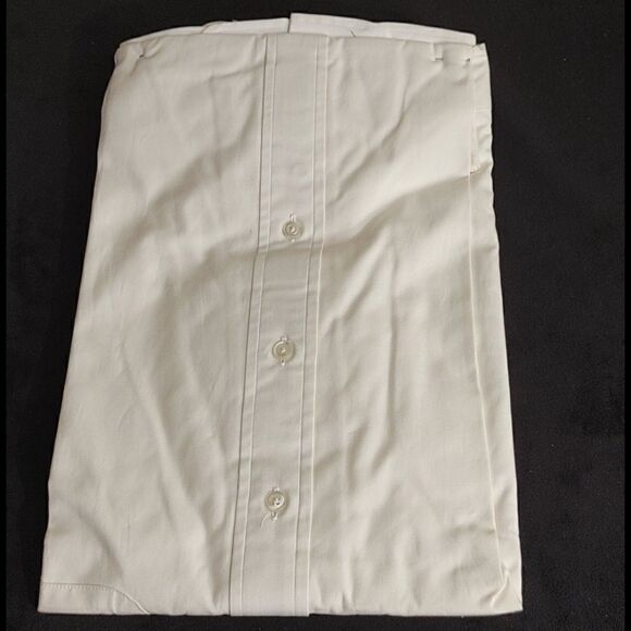 F A MacCLUER WHITE TAB COLLAR PINPOINT OXFORD DRES - Picture 2 of 4